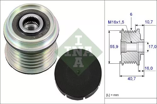 Alternator Freewheel Clutch Schaeffler INA 535 0028 10)