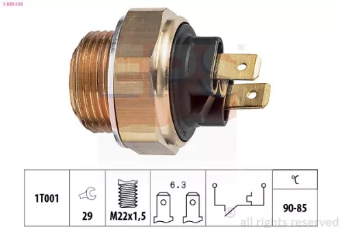 Temperatuurschakelaar, radiatorventilator EPS 1.850.134)