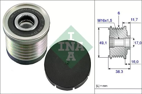 Alternator Freewheel Clutch Schaeffler INA 535 0030 10)