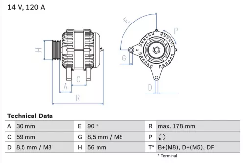 Dynamo BOSCH 0 986 040 350)