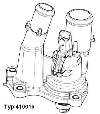 Thermostaat, koelvloeistof BorgWarner (Wahler) 410016.98D)