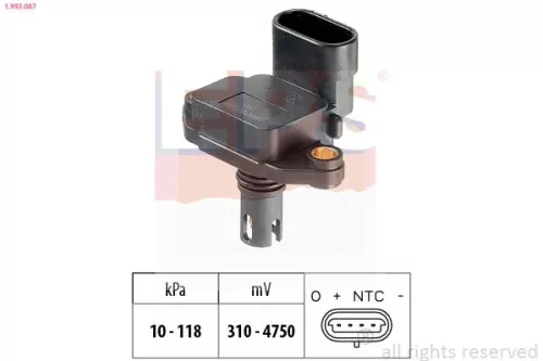 Luchtdruksensor, hoogteaanpassing EPS 1.993.087)