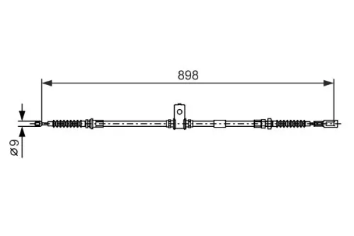 Kabeltrek, parkeerrem BOSCH 1 987 482 397)