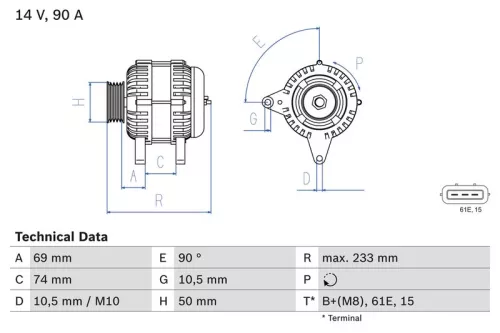 Dynamo BOSCH 0 986 040 390)