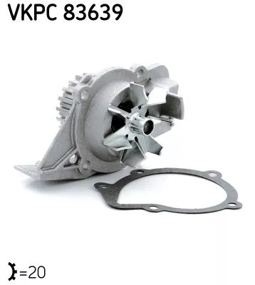 Water Pump, engine cooling SKF VKPC 83639)