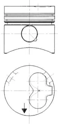 Piston KOLBENSCHMIDT 90732620)