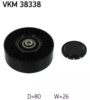 Ombuigings-/geleidingspoelie, V-geribbelde riem SKF VKM 38338)