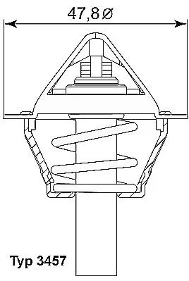 Thermostaat, koelvloeistof BorgWarner (Wahler) 3457.90D)