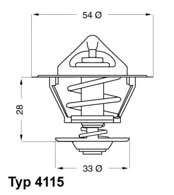 Thermostaat, koelvloeistof BorgWarner (Wahler) 4115.92D)
