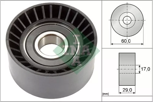 Ombuigings-/geleidingspoelie, V-geribbelde riem Schaeffler INA 532 0364 20)