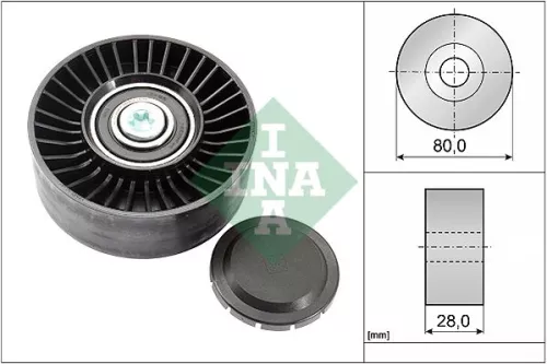 Ombuigings-/geleidingspoelie, V-geribbelde riem Schaeffler INA 532 0515 10)
