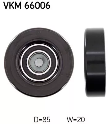 Ombuigings-/geleidingspoelie, V-geribbelde riem SKF VKM 66006)