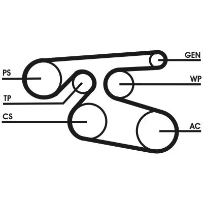 V-vormige riem CONTINENTAL CTAM 7PK2000)