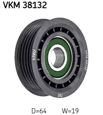 Ombuigings-/geleidingspoelie, V-geribbelde riem SKF VKM 38132)