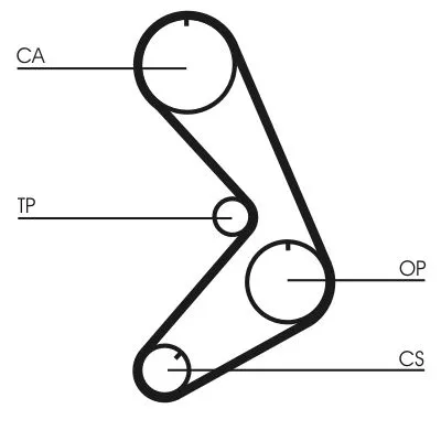 Distributieriem CONTINENTAL CTAM CT749)