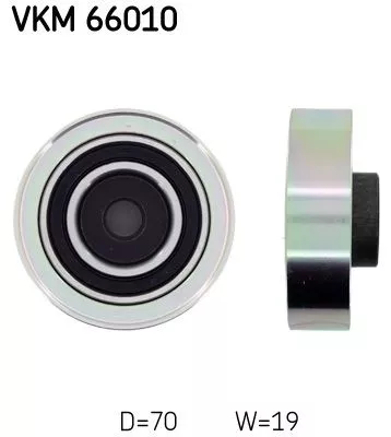 Ombuigings-/geleidingspoelie, V-geribbelde riem SKF VKM 66010)