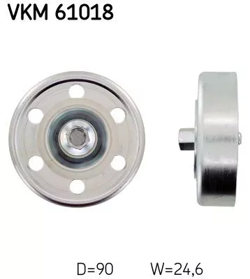 Ombuigings-/geleidingspoelie, V-geribbelde riem SKF VKM 61018)