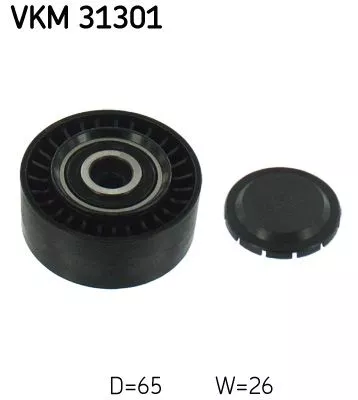 Ombuigings-/geleidingspoelie, V-geribbelde riem SKF VKM 31301)