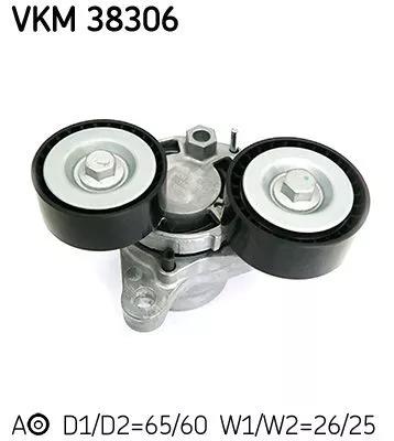 Riemspanner, V-geribbelde riem SKF VKM 38306)