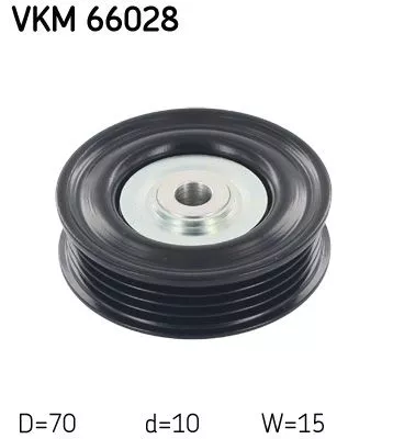 Ombuigings-/geleidingspoelie, V-geribbelde riem SKF VKM 66028)