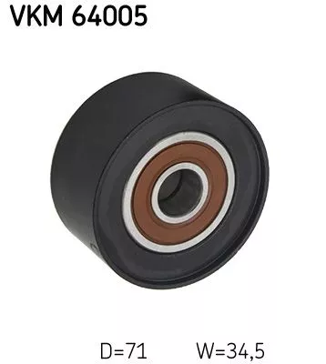 Ombuigings-/geleidingspoelie, V-geribbelde riem SKF VKM 64005)