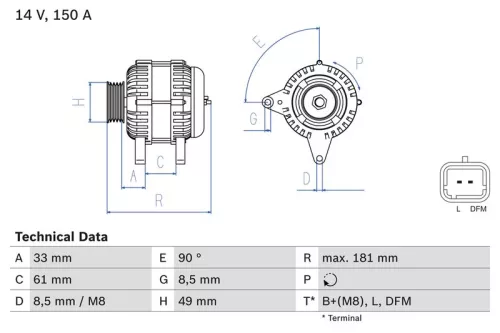 Dynamo BOSCH 0 986 080 420)