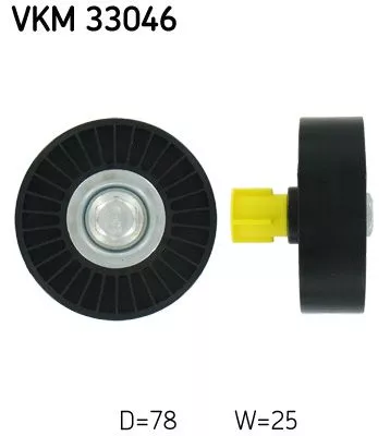 Ombuigings-/geleidingspoelie, V-geribbelde riem SKF VKM 33046)