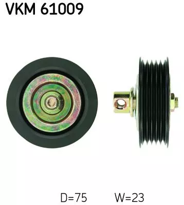 Ombuigings-/geleidingspoelie, V-geribbelde riem SKF VKM 61009)