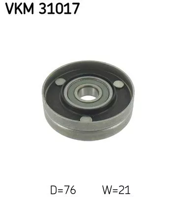 Ombuigings-/geleidingspoelie, V-geribbelde riem SKF VKM 31017)