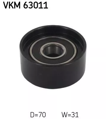 Ombuigings-/geleidingspoelie, V-geribbelde riem SKF VKM 63011)