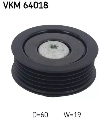 Ombuigings-/geleidingspoelie, V-geribbelde riem SKF VKM 64018)