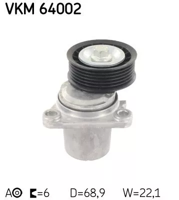 Riemspanner, V-geribbelde riem SKF VKM 64002)