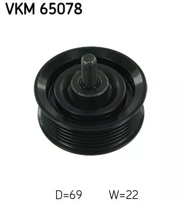 Ombuigings-/geleidingspoelie, V-geribbelde riem SKF VKM 65078)