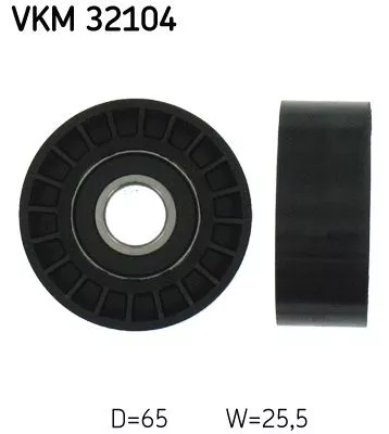 Ombuigings-/geleidingspoelie, V-geribbelde riem SKF VKM 32104)