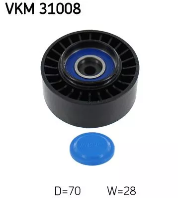Ombuigings-/geleidingspoelie, V-geribbelde riem SKF VKM 31008)