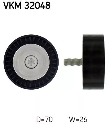 Ombuigings-/geleidingspoelie, V-geribbelde riem SKF VKM 32048)