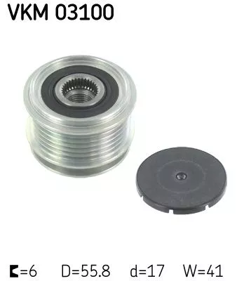 Vrijloopkoppeling van de dynamo SKF VKM 03100)