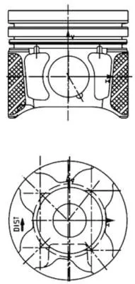 Zuiger KOLBENSCHMIDT 40179610)