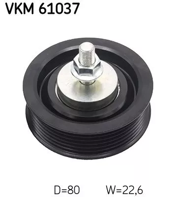 Ombuigings-/geleidingspoelie, V-geribbelde riem SKF VKM 61037)