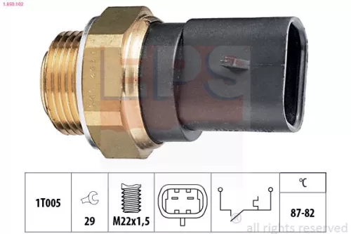 Temperatuurschakelaar, radiatorventilator EPS 1.850.102)