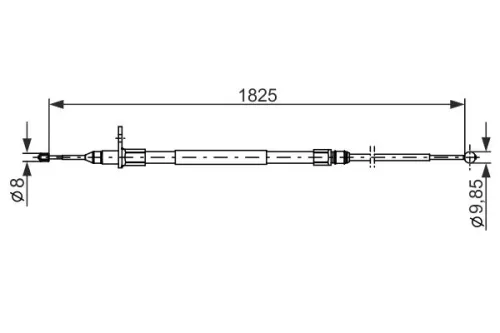 Kabeltrek, parkeerrem BOSCH 1 987 482 254)