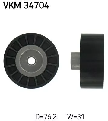 Ombuigings-/geleidingspoelie, V-geribbelde riem SKF VKM 34704)