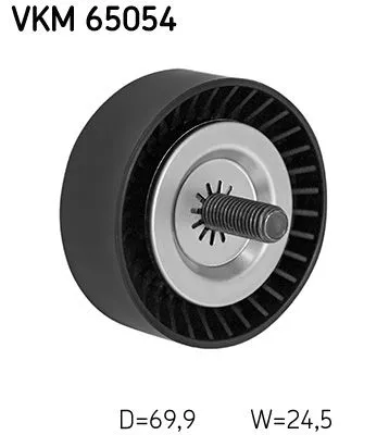 Ombuigings-/geleidingspoelie, V-geribbelde riem SKF VKM 65054)