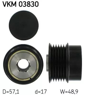 Vrijloopkoppeling van de dynamo SKF VKM 03830)
