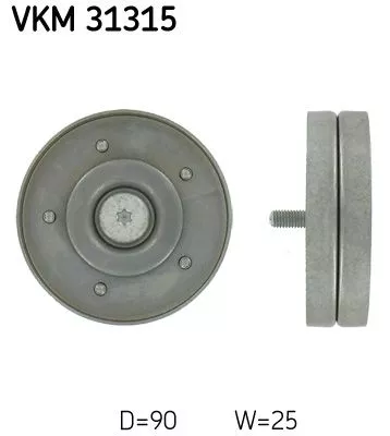 Ombuigings-/geleidingspoelie, V-geribbelde riem SKF VKM 31315)