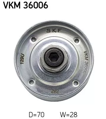 Ombuigings-/geleidingspoelie, V-geribbelde riem SKF VKM 36006)