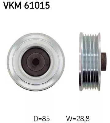 Ombuigings-/geleidingspoelie, V-geribbelde riem SKF VKM 61015)