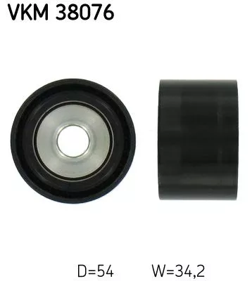 Ombuigings-/geleidingspoelie, V-geribbelde riem SKF VKM 38076)