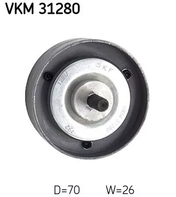 Ombuigings-/geleidingspoelie, V-geribbelde riem SKF VKM 31280)
