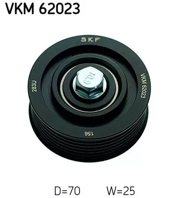 Ombuigings-/geleidingspoelie, V-geribbelde riem SKF VKM 62023)